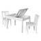 International Concepts Rectangle Table with 2 San Remo Juvenile Chairs, 24 W, 33.1 L, 22.2 H, Wood, White K08-JT2532L-CC105-2 - alternate 3